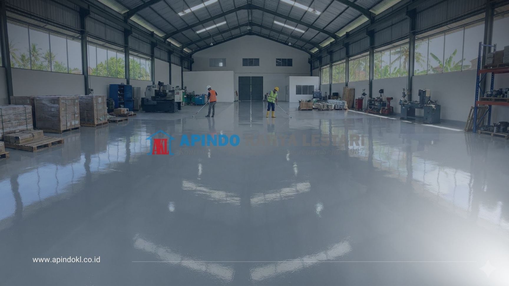 Kontraktor epoxy lantai gudang Bali